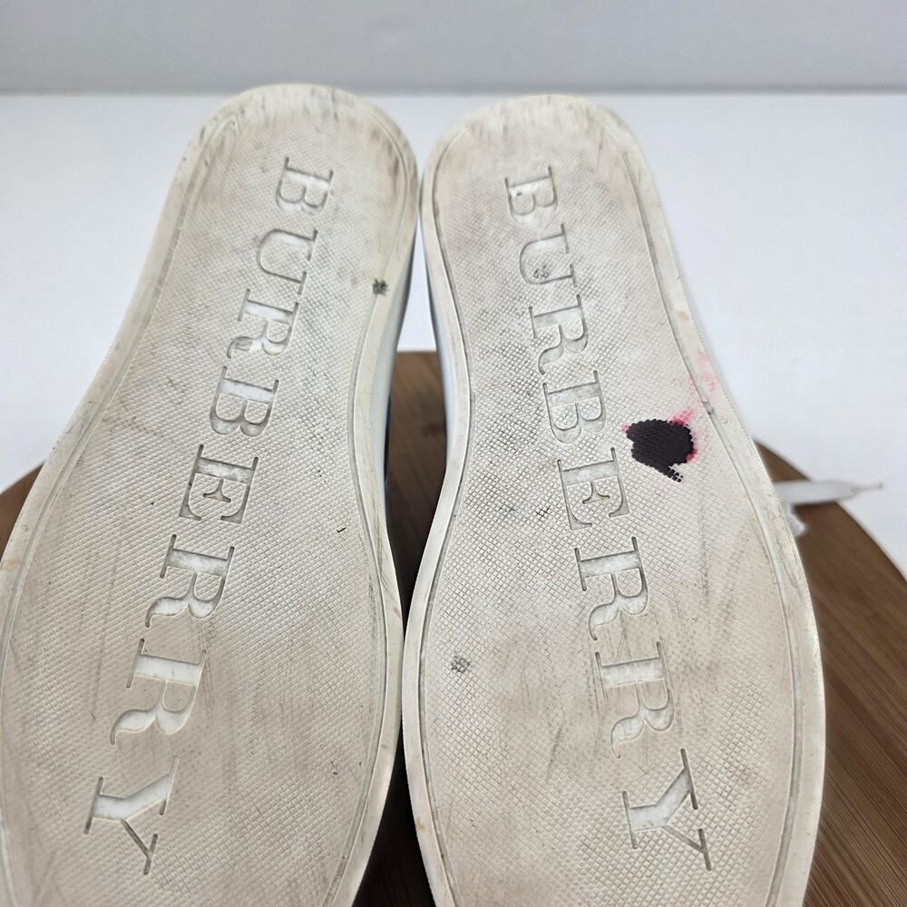 Burberry Shoes Womens Size 38.5 Leather Low Top Made in Italy Sneakers - Picture 12 of 16
